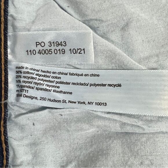 Eloquii Gena Fit Peach Lift Distressed Skinny Jeans 22G  Whiskered Booty Lift - Picture 7 of 8